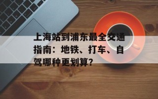 上海站到浦东最全交通指南：地铁、打车、自驾哪种更划算？