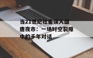 当21世纪社畜误入盛唐夜市：一场时空裂隙中的千年对话