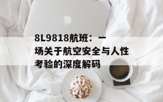 8L9818航班：一场关于航空安全与人性考验的深度解码