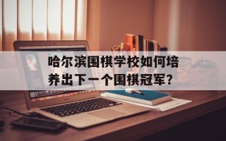 哈尔滨围棋学校如何培养出下一个围棋冠军？