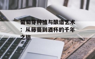 葡萄芽种植与酿造艺术：从藤蔓到酒杯的千年之旅