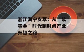 浙江海宁皮草：从“软黄金”时代到时尚产业升级之路