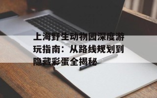上海野生动物园深度游玩指南：从路线规划到隐藏彩蛋全揭秘