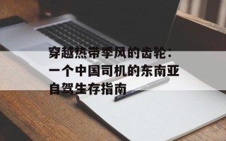 穿越热带季风的齿轮：一个中国司机的东南亚自驾生存指南