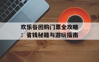 欢乐谷团购门票全攻略：省钱秘籍与游玩指南
