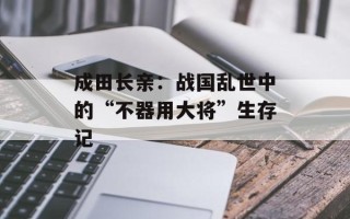 成田长亲：战国乱世中的“不器用大将”生存记