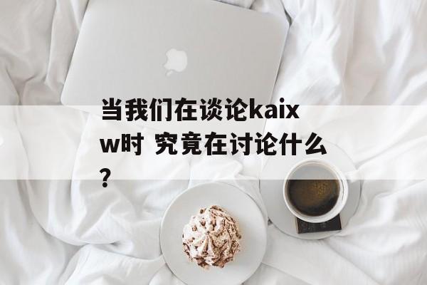 当我们在谈论kaixw时 究竟在讨论什么？-第1张图片-